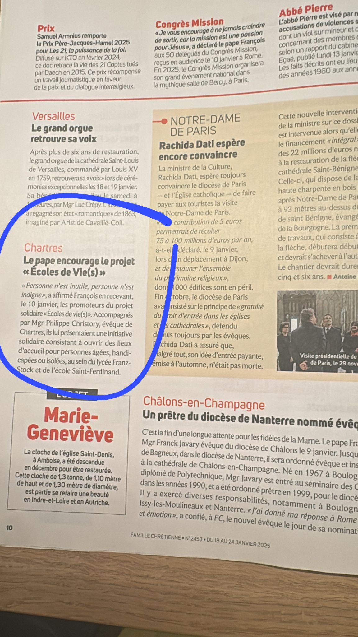 ECOLES DE VIES-ARTICLE_FAMILLE CHRETIENNE